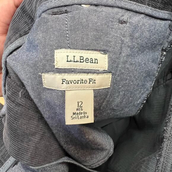L.L. Bean Favorite Fit Gray Corduroy Straight Leg Pants Size 12 - Picture 5 of 5